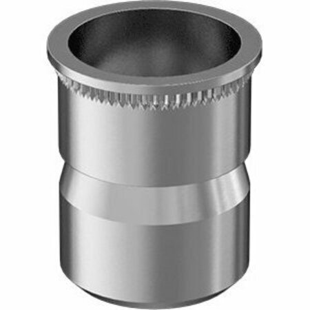 BSC PREFERRED Tin-Plated 18-8 Stainless Steel Low-Profile Rivet Nut 10-32 Internal Thread .355 Length 98005A150